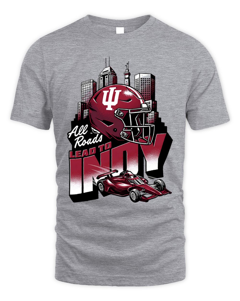 Indiana Hoosiers All Roads Lead to Indy Big 10 Championships T-Shirt