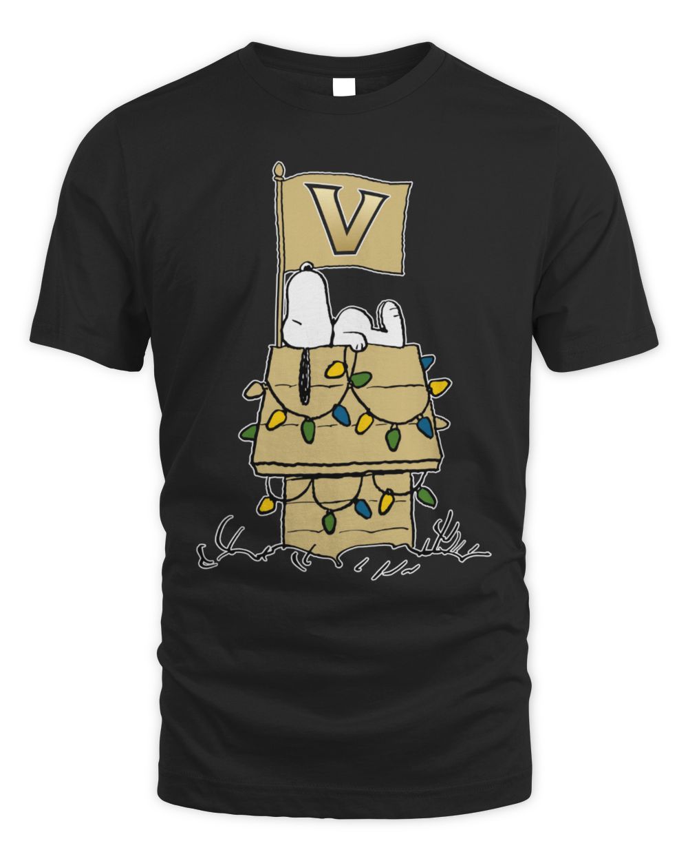 Vanderbilt Commodores Snoopy House Holiday Lights T-Shirt