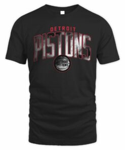 Detroit Pistons Arch Smoke T-Shirt - Black