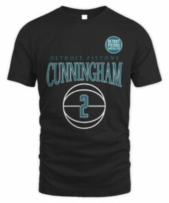 Detroit Pistons Cunningham 2 City Edition Name Number T-Shirt
