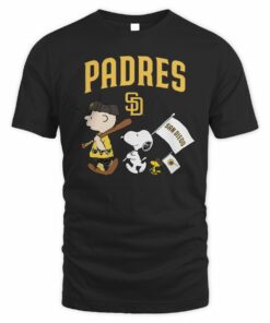 San Diego Padres Snoopy Charlie Brown Peanuts Flag T-Shirt