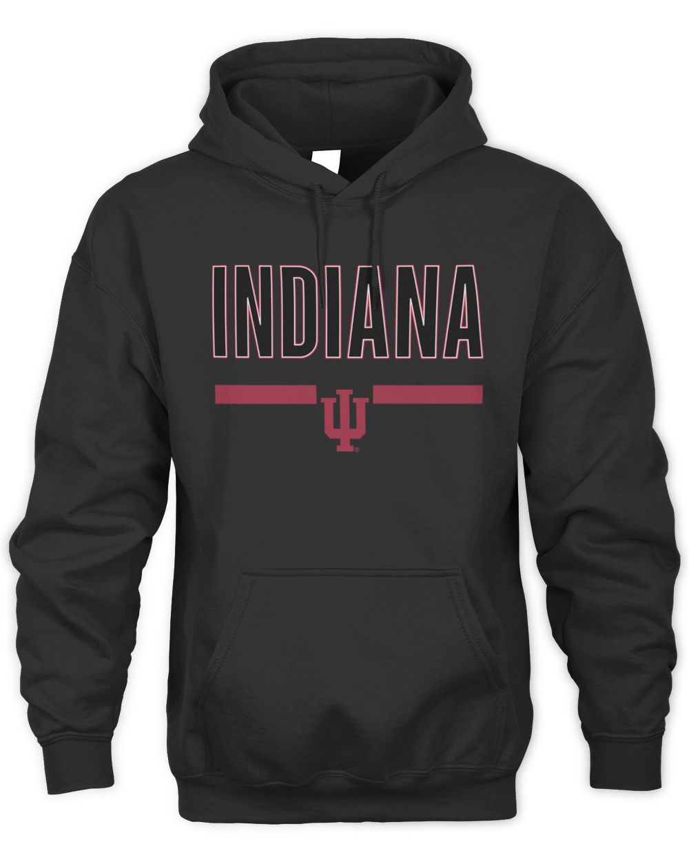 Men's Black Indiana Hoosiers Classic Inline Black Official Hoodie