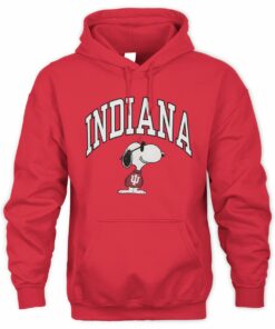 Indiana University Snoopy Joe Cool Collegiate NCAA Hoodie