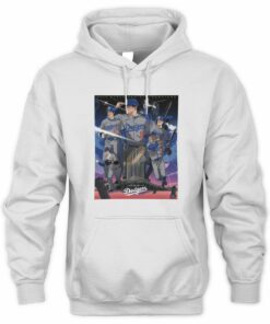 Dodgers World Series Champions Trophy Art Poster Hoodie