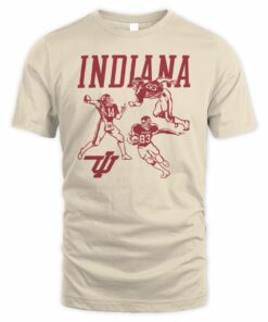 Indiana Football 1983 Flying IU Logo Heavyweight Vintage T-Shirt