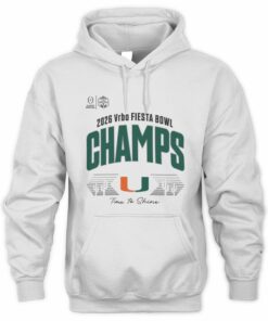 Miami Hurricanes College Football Playoff 2026 Fiesta Bowl Champions Locker Room Official Hoodie