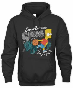 San Antonio Spurs The Simpsons Bart Player Mashup Hoodie