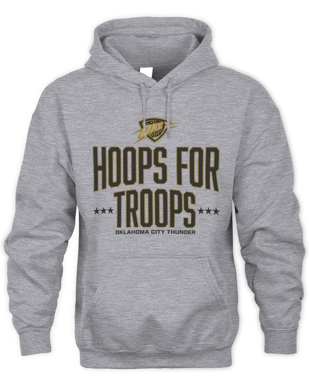 Hoops For Troops Oklahoma City Thunder Team Spirit Basketball Hoodie