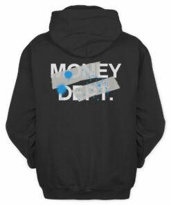Money Dept Shirt MD Tape Logo Black Hoodie