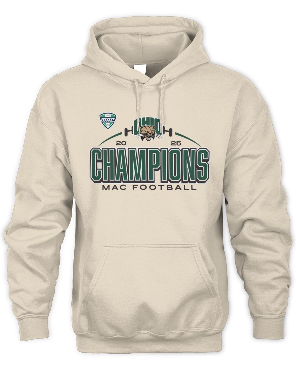 2025 Ohio Bobcats MAC Football Champs Official Hoodie