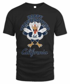 California Golden Bears Happy Thanksgiving Turkey T-Shirt
