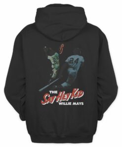 San Francisco Giants Willie Mays Vintage Logo Black Hoodie