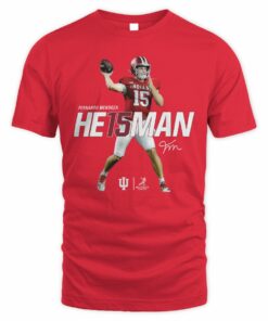 Indiana Hoosiers Fernando Mendoza #15 Heisman Tribute T-Shirt