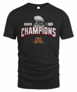 Minnesota Golden Gophers 2025 Big Ten Football Champions Game Trophy T-Shirt