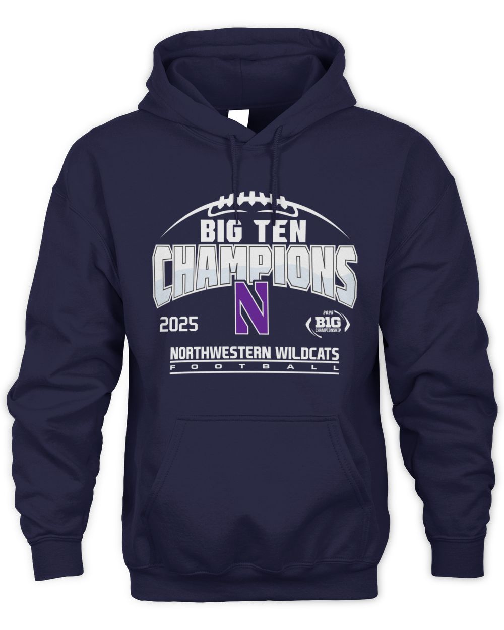 Northwestern Wildcats Big Ten Champions 2025 Football Official Hoodie