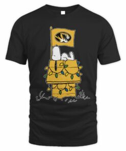 Missouri Tigers Snoopy House Holiday Lights T-Shirt