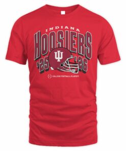 Indiana Hoosiers Crimson Homefield Football 2025 CFP Bound Short Sleeve T Shirt