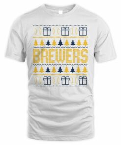 Milwaukee Brewers Baseball Christmas Ugly Sweater T-Shirt