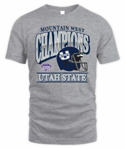 Utah State Aggies Helmet 2025 Mountain West Football Champions T-Shirt