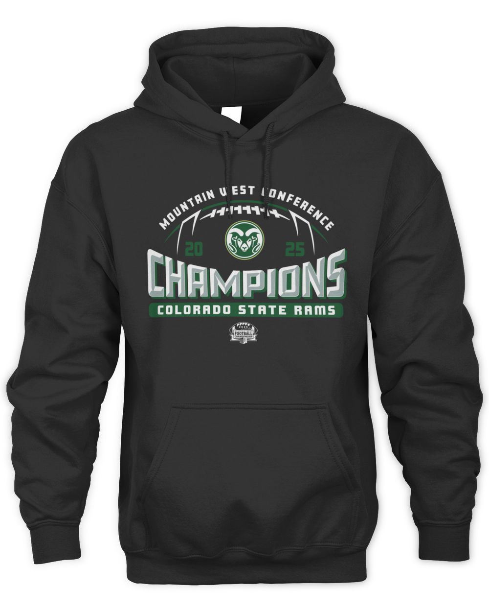 Official Colorado State Rams 2025 Mountain West Champs Logo Hoodie