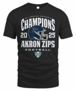 Akron Zips Helmet 2025 MAC Football Champions T-Shirt