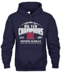 Rutgers Scarlet Knights Big Ten Champions 2025 Football Official Hoodie