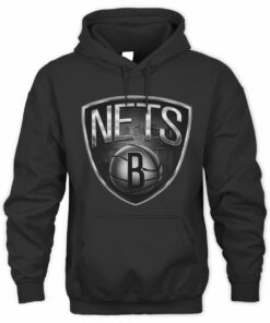 NBA Shop Brooklyn Nets Midnight Mascot Black Official Hoodie