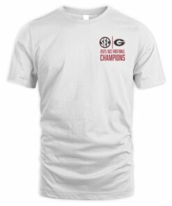 Men's Natural Georgia Bulldogs 2025 SEC Football Champions Score T-Shirt