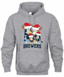 Milwaukee Brewers Family Christmas Santa Hat Cute Baseball Hoodie
