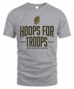 Portland Trail Blazers Hoops For Troops Logo T-Shirt