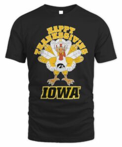 Iowa Hawkeyes Happy Thanksgiving Turkey T-Shirt