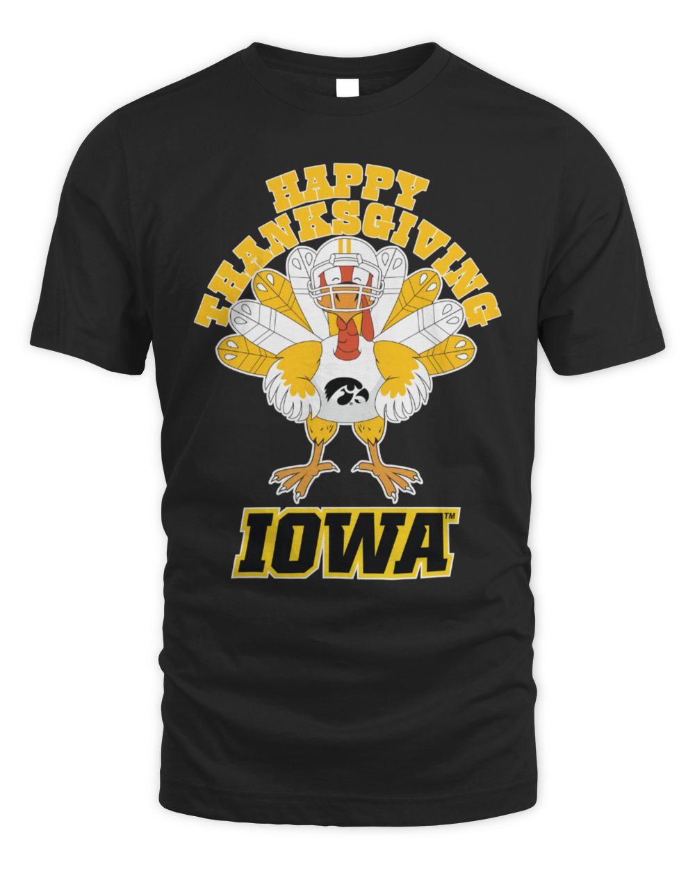 Iowa Hawkeyes Happy Thanksgiving Turkey T-Shirt