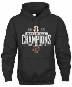 SEC Football Champions 2025 Texas A&M Aggies Logo Hoodie