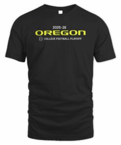'McKenzie SewOn' Cotton Fleece Postseason 25 R2 Embroidery Oregon & College Playoffs T Shirt