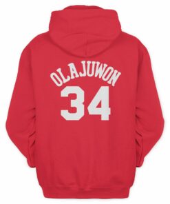 Houston Rockets Retro Hakeem Olajuwon 34 Basketball Hoodie