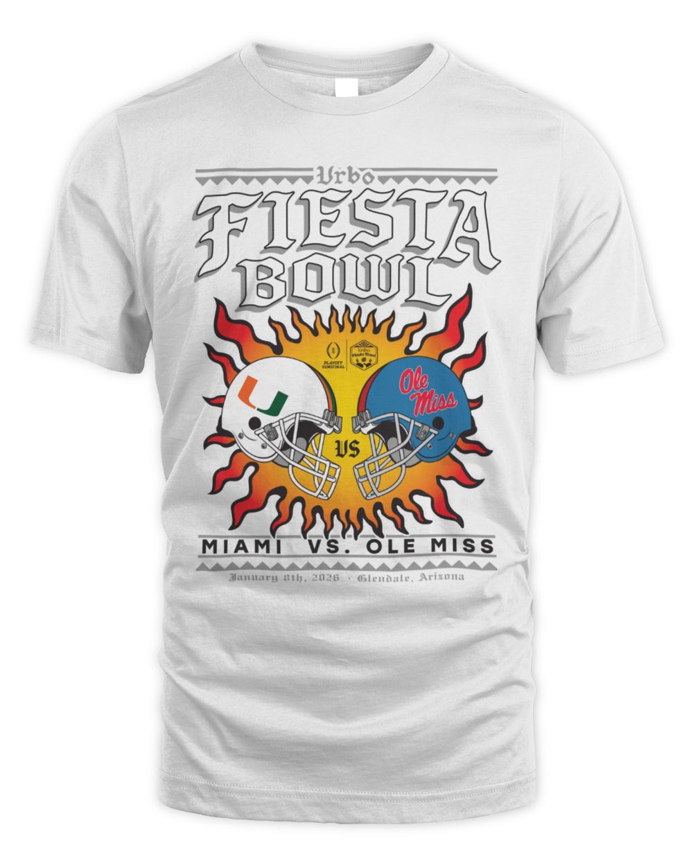2026 Vrbo Fiesta Bowl Matchup CFP Semifinal Solar Standoff T-Shirt