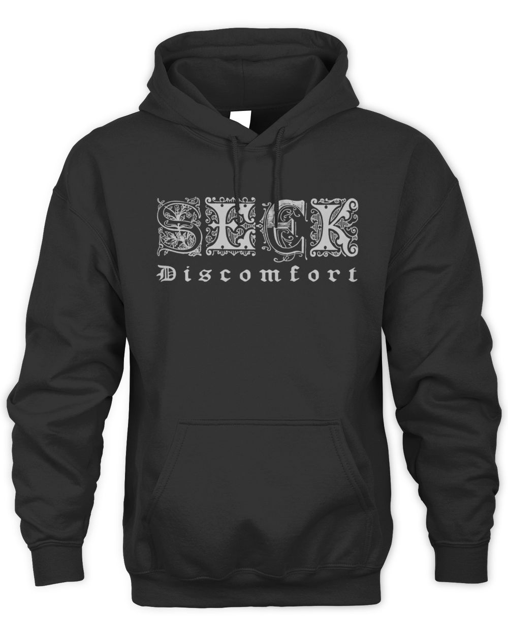 Seek Discomfort Merch Heritage Tee Black Hoodie
