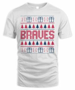 Atlanta Braves Baseball Christmas Ugly Sweater T-Shirt
