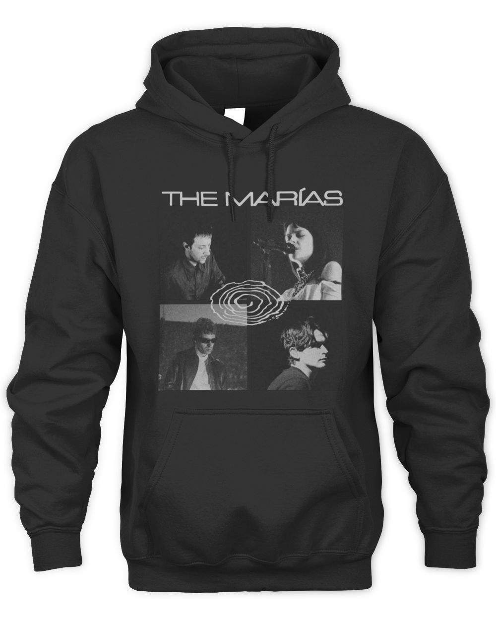 The Marias Merch Live Band Tee Black Hoodie