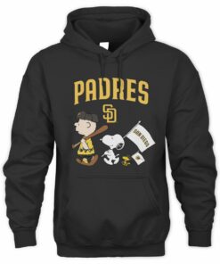 San Diego Padres Peanuts Series Charlie Brown Snoopy Flag Baseball Hoodie