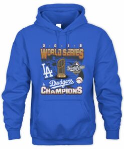 Los Angeles Dodgers 2025 World Series Champions Gold Cup Franklin Hoodie