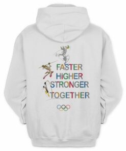 Olympic Collection Faster Higher Stronger Together Cartoon Hoodie