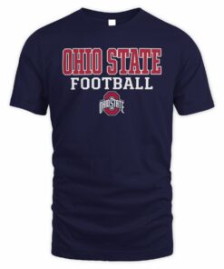 Men's Champion Black Ohio State Buckeyes Football Stack T-Shirt