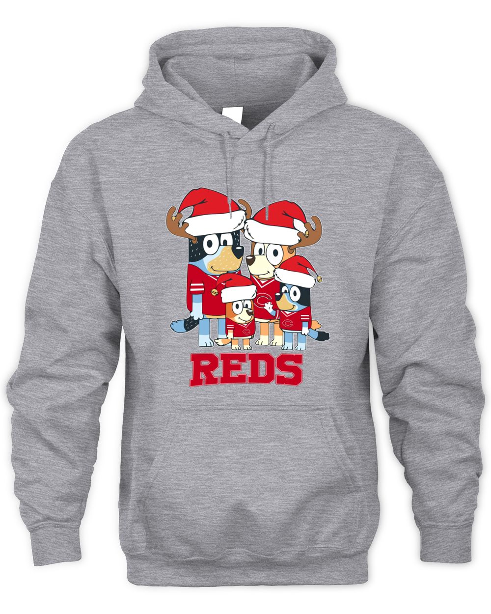 Cincinnati Reds Family Christmas Santa Hat Cute Baseball Hoodie