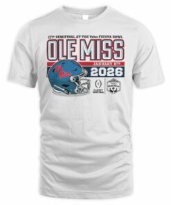 2026 Vrbo Fiesta Bowl Shop Ole Miss Rebels CFP Semifinal Double Take Official T Shirt