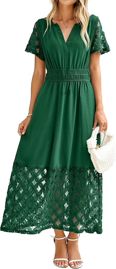 Emerald Green Summer Maxi Dress EA57