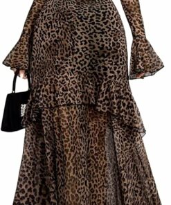 Gothic Leopard Casual Long Dress EA53