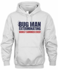 Are You Garbage Merch Bug Man Exterminating White Hoodie