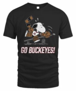 Peanuts Ohio State Snoopy Goalie Go Buckeyes T Shirt