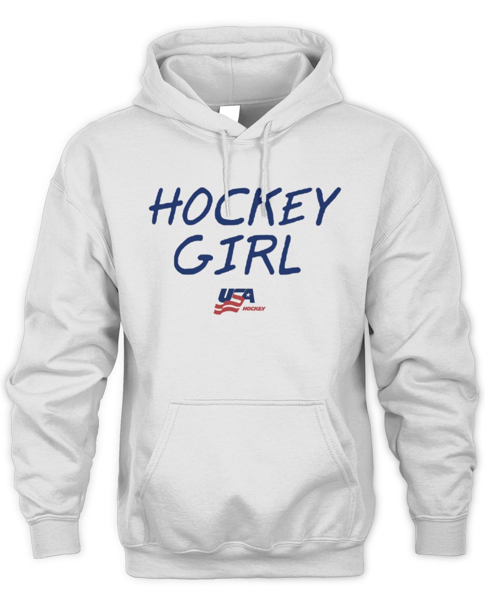 Usa Hockey Merch Youth USA Hockey Hockey Girl Official Hoodie